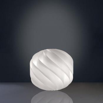 Lámpara de Mesa Globe Blanca 25 x 23 cm, Polilux, Hecha en Italia