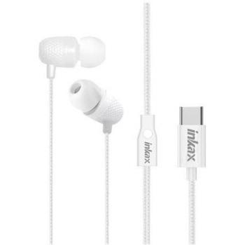 Auriculares USB-C con Cable de 1,2m y Botón Multifunción - Inkax Blanco