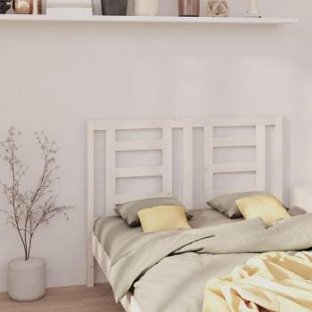 Cabecero para cama de madera maciza de pino blanco 126x4x100 cm
