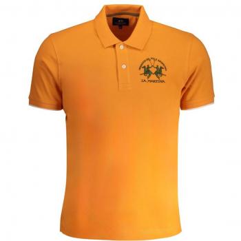 La Martina Orange Cotton Polo Shirt - XXL