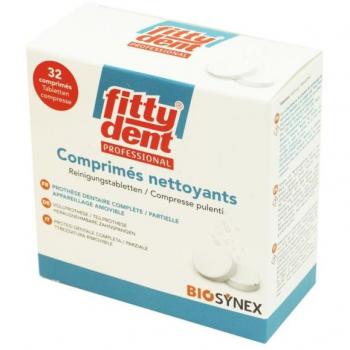 Fittydent Professional Effervescent Cleaning Tablets for Dentures - 32 Count