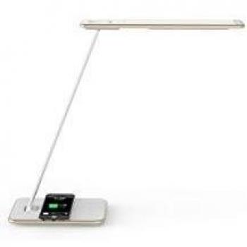 Lámpara de mesa LED Orbit con inducción dorada