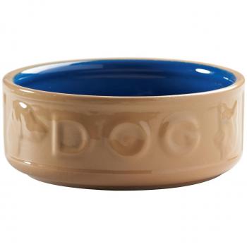 Mason Cash Lettered Dog Bowl, Cane and Blue, 18 cm