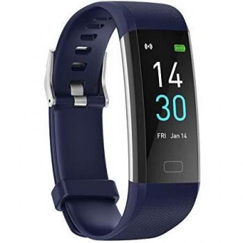 Reloj Deportiva de Frecuencia Cardíaca, Oxígeno en Sangre, Presión Arterial Monitor de Sueño IP68 Reloj Impermeable Conteo de Pasos Calorías Medición de Temperatura Pulsera Inteligente Mujer Hombre