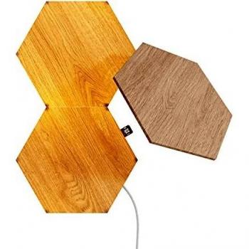 Nanoleaf Elements 3-Pack Wood Look Hexagon Expansion Panels