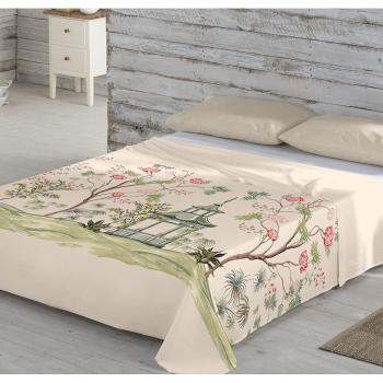 Juego de sábanas estampadas ICEHOME 2 piezas - Algodón Extra Suave - Fabricado en España - Cama 90/135/150/180 - Chinese Rose