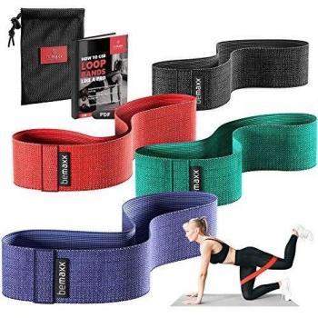 Bandas Elásticas Musculacion en Bucle Set/Cintas de Resistencia + eBook Guía de Ejercicios | Natural Loop Glúteos Bands, Fitness Gimnástica Gluteband Gomas Boxeo Pilates Yoga