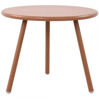 Mesa de centro Berea redonda, resistente al agua y a los rayos UV, ideal para interiores y exteriores