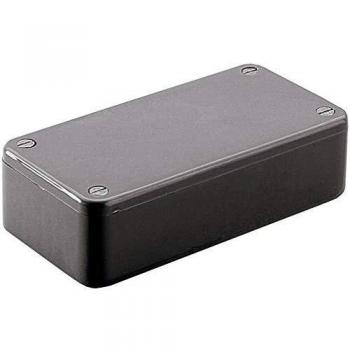 Caja Euro de ABS Negra 100 x 50 x 25 mm, IP54 - Hammond 1591ABK