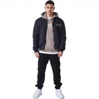 Plumífero acolchado negro Project X Paris para hombre, talla S