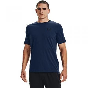 Under Armour Men's Sportstyle Left Chest Logo T-Shirt - 3XL, Midnight/Air Force Blue