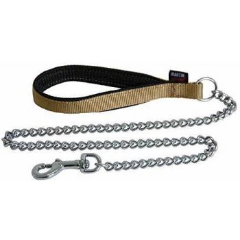 Correa de Cadena para Perro con Asa de Nailon Beige - 100 x 2,5 cm Martin Sellier