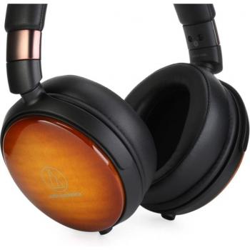 Audio-Technica ATH-WP900 Closed-Back On-Ear Wooden Headphones, Flamed Maple