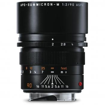 Leica APO-Summicron M 90mm f/2 ASPH. Objetivo de fotografía negro anodizado