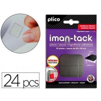 Imantack piezas magnéticas adhesivas pre-cortadas de máxima resistencia - pack de 24 unidades