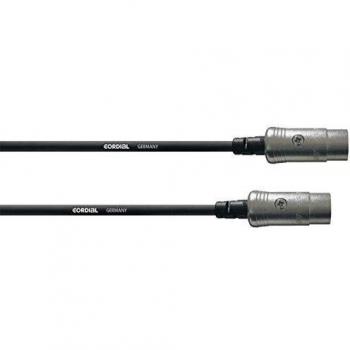 Cordial Cable MIDI 6 m - Conectores XLR 5 pines, Color Negro