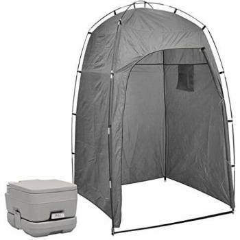 Inodoro portátil para camping con carpa 10+10 L