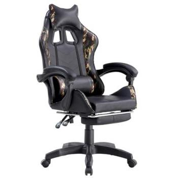Silla Gaming Reclinable Camuflaje con Reposapiés
