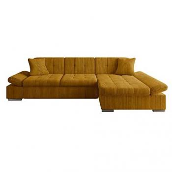Sofá rinconero Comfivo 152 con función de descanso y caja de ropa de cama, 278 x 76 x 161 cm