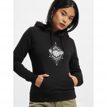 Mister Tee Women's Black Moth Hooded Sweatshirt
