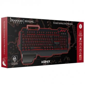 Konix Bifrost - Teclado Semi mecánico, Color Negro