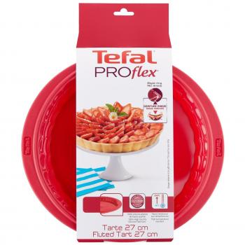 Tefal Proflex Molde para Tarta, Silicona, Rojo, 27 cm