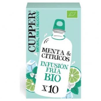 Cupper Infusión Fría de Menta y Cítricos Bio, 10 Bolsitas Ecológicas