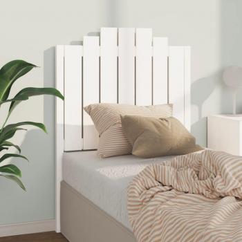 Cabecero para cama blanca 81x4x110 cm de madera maciza de pino