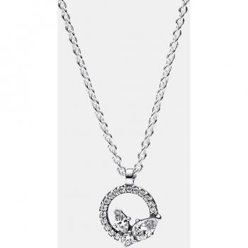 Collar Pandora Timeless Círculo y Herbario Brillante de Plata 392620C01-45