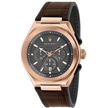 Men's Watch, TRICONIC Collection, Made of Steel, PVD Rose Gold, Leather - R8871639003