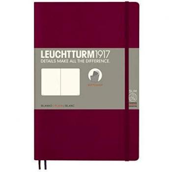 Softcover B6 Notebook - Port Red, 12.5 x 19 cm