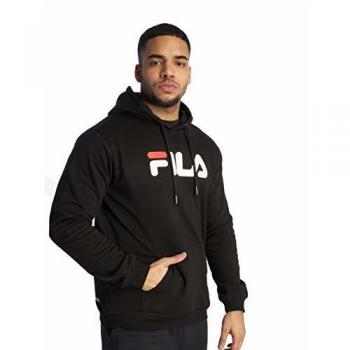 Fila Barumini Classic Pure Black Hoodie for Men, Size S