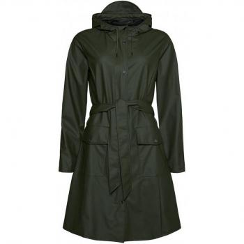 Rains Curve W Jacket - Green, Trench Coat, Female, Color: Green, Size: XL