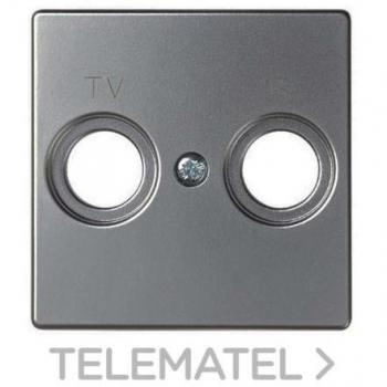 Placa toma R-TV Simon 82 Concept Titanio