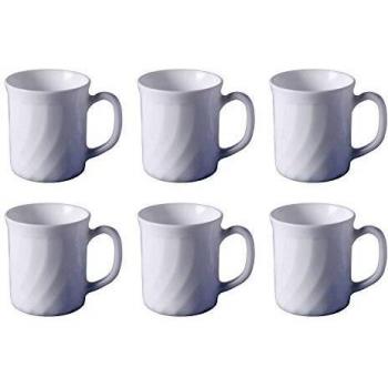 Luminarc taza de 'Trianon', 290 ml, altura de 9 cm, de cristal, de colour blanco