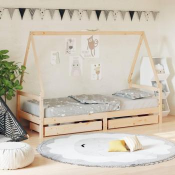 Estructura de cama para niños con cajones 90x200 cm madera maciza de pino
