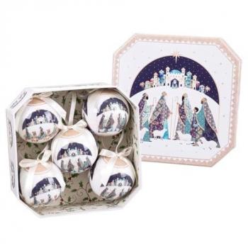 Bolas de Navidad Multicolor Polyfoam Reyes Magos 7,5 cm (5 Unidades)