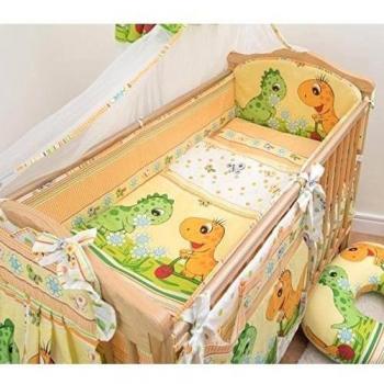 5 pcs Nursery Baby juego de cama/largo todos los redondo y cierre magnético con patrón diseño 18 Talla:Fits Cot Bed 140x70 cm