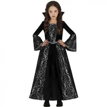 Disfraz de Vampiresa Gótica Plateada para Niña