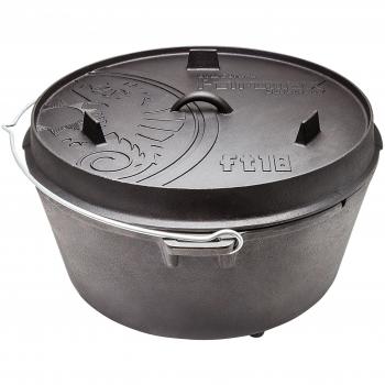 Olla de Hierro Fundido Petromax FT18 - Dutch Oven para más de 20 personas, 16,1 litros con pies y tapa