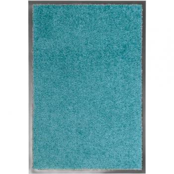 Felpudo Lavable Cian 40x60 cm - Alfombra de puerta, color cian, dimensiones 40x60 cm, lavable