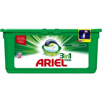 Ariel 3 en 1 Pods Original Cápsulas de Detergente - 28 Lavados