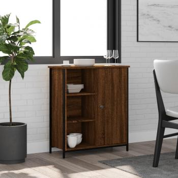 Aparador de madera de ingeniería 70x30x80 cm, mueble de almacenaje para salón, buffet, armario auxiliar y armario de almacenamiento en color marrón roble