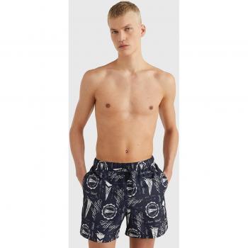 Bañador bermuda de hombre Tommy Hilfiger multicolor, modelo Essential, talla M, color azul oscuro y blanco