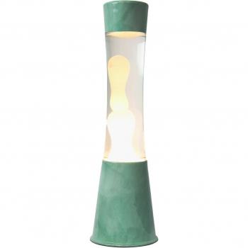 Lámpara de lava Fisura con base de jade y lava blanca