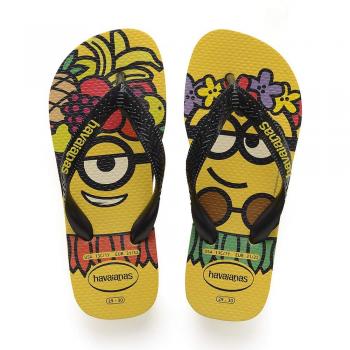 Havaianas Minions, Chanclas Unisex Niños, Black/Citric Yellow 7186, 35/36 EU