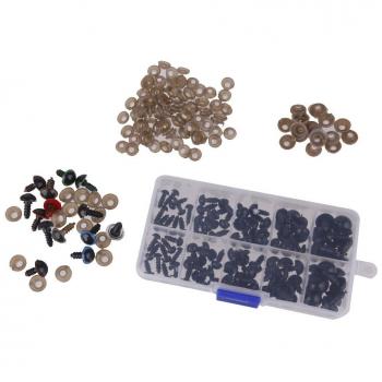 114pcs Mezcla Ojos De Seguridad De Plástico De Color