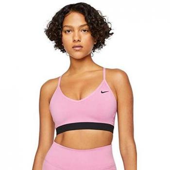 NIKE Indy Bra Sports Bra, Mujer, Magic Flamingo/Magic Flamingo/Black/