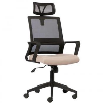 Silla de Escritorio Klast de Polipropileno Negro-Beige 60x112 cm