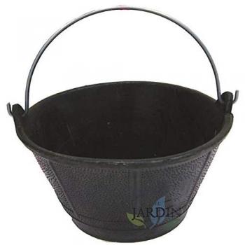 Cubo de Obra Suinga 10 Litros - Boca 32 cm - Base 22,5 cm - Altura 19 cm - Peso 2 Kg - Fabricado en España - Caucho Natural Negro